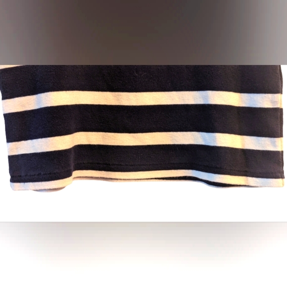 EUC Ralph Lauren 100% cotton navy/white horizontal striped short sleeve deep - Picture 8 of 9